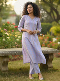 The Lavender Linear kurta Set