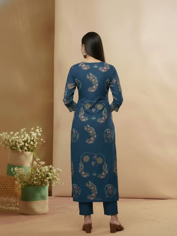 Floral 3-Piece Suit Set in Cotton