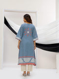 Modern Geometric-Border Kurta with Linear Striped Dupatta