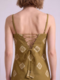 Women Print Maxi Dress With Adjustable Straps And A Sleek Silhouette .