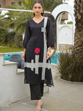 Abstract Print Straight Kurta with Trouser