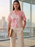 White Coloured Short Sleeves Shirt Collar Top