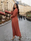 The Terracotta Poise  Dress