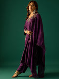 Kurta Embellished With Beads And Stones Paired  Trousers And A Matching Bordered Dupatta