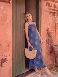 Varanga Blue Colored Women Summer Dress