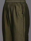 varanga-women-olive-printed-kurta-with-tonal-bottom-and-printed-dupatta