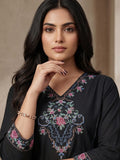 Black Embroidered Kurta Set