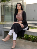 Varanga Women Jaipuri Ethnic Printed Yoke with Tassel & Shell Detailed Straight Kurta