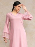 Varanga Women Pink Straight Kurta Paired With Tonal Bottom