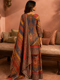 Ethnic Printed Kurta Set With Matching Palazzo And Dupatta