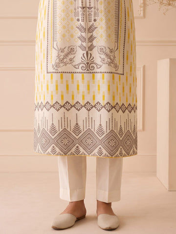 Golden Bloom Silk Women's Kurta Set