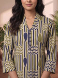 Geometric Prints Meet Effortless Comfort In This Chic Midnight Kurta Set