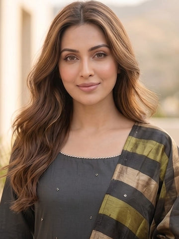 Contemporary Ethnic Kurta Set With dupatta