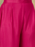 Varanga Women Zari Embroidered Yoke Kurta With Sharara And Dupatta