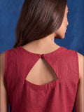 The Crimson Wine Floral Organza Women's Kurta Set