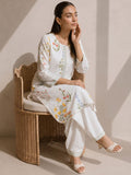 Ivory Bloom Kurta Set with Farsi Salwar