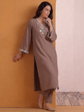 Mirror Embroidered Thread Work Straight Kurta
