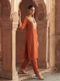 Burnt Orange Sheesha Festive Kurta Set