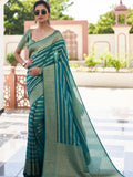 Ethnic Motifs Silk Cotton Handloom Banarasi Saree
