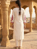 Rose Bloom Embroidery Women's Kurta Set