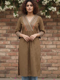Printed Yoke V Neck Line Kurta