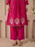The Fuchsia Blossom Pin-Tuck Festival Women'S Kurta Suit