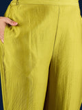 Kurta Set With 3D Work On The Sleeves Paired With Solid Trousers And Dupatta.