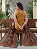 Textured Copper Kurta Set With Duaptta