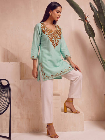 Kashmiri Embroidered Short Kurti