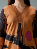 Midnight Bloom Long-Line Kurta Set