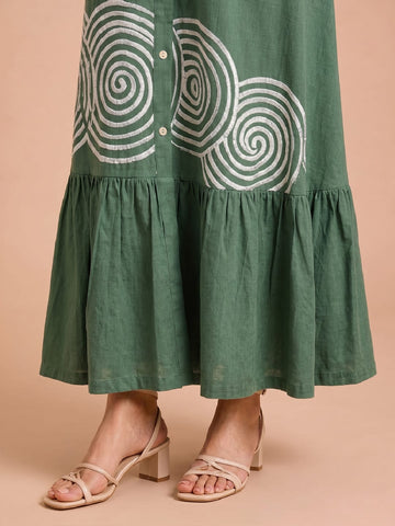 Varanga Print A-Line Maxi Dress