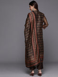 varanga-women-brown-ethnic-printed-straight-kurta-with-bottom-and-dupatta-vskd32025
