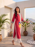 The Half-Frame Coral Women's kurta Set