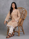 Varanga Women Off White Floral Prnted Straight Kurta