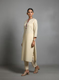 Varanga Women Mandarin collar Kurta with Trouser and Printed Dupatta
