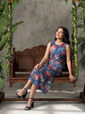 Varanga Blue Colored Women Summer Dress