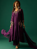 Kurta Embellished With Beads And Stones Paired  Trousers And A Matching Bordered Dupatta