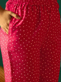 Kurta With Zari-Embroidered Yoke, Paired With Trousers And A Solid Lace-Detailed Dupatta