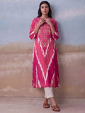 Ikat-Print A-Line Kurta Set