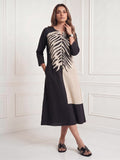 Dual-Tone Botanical Midi For Womens