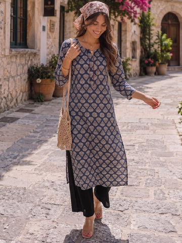 The Indigo Raga Women's Straight Kurta