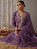 Lavender Embroidered Kurta Set With Dupatta