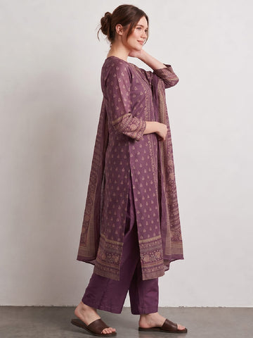 The Royal Purpal Aura Kurta Set