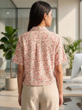 White Coloured Short Sleeves Shirt Collar Top
