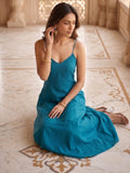 The Sapphire Slip- Women's Maxi Dress