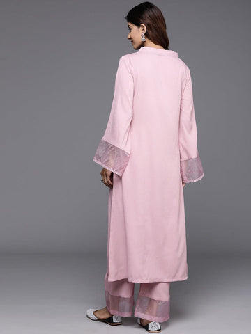 Varanga Women Regular Silk Crepe Kurta with Palazzos
