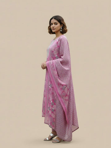 Pure Cotton Embroidered Summer Kurta Set for Women