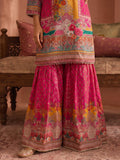 Ethnic Printed Kurta Set With Matching Palazzo And Dupatta