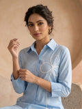 Varanga Blue Colored Women Summer Dress