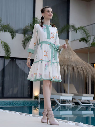 Long-Sleeve Midi dress perfect for vacation